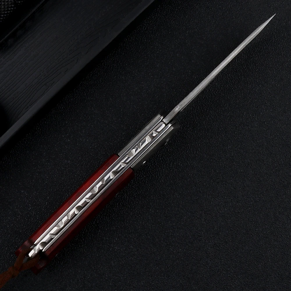 Дамасский складной нож с маленькими зубьями дамасский Тактический уличный