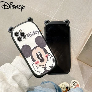 Disney Mickey Mouse Phone Case for iPhone13 13Pro 13Promax 12 12Pro Max 11 Pro X XS MAX XR 7 8 Plus Full Cover Case