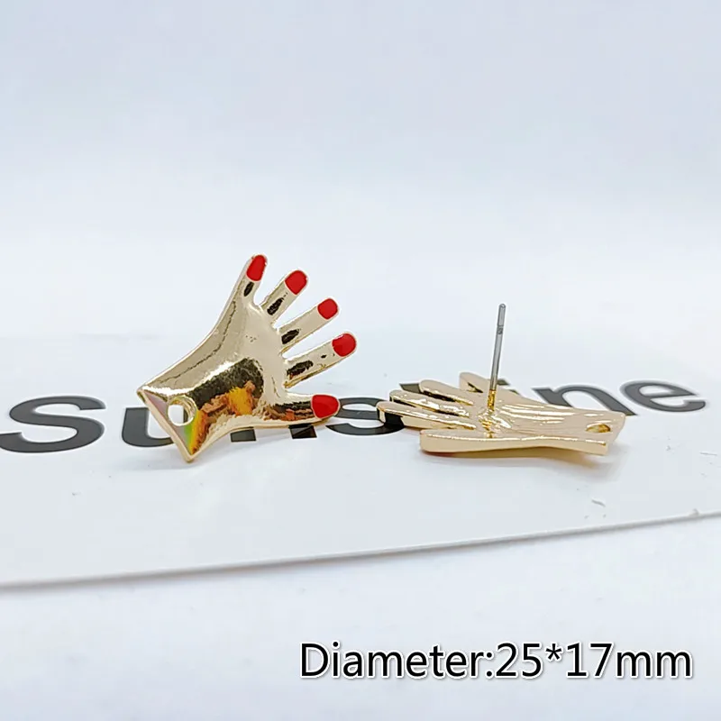 Аксессуары для ювелирных изделий сделай сам 2 штуки красный ноготь маленькая