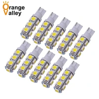 10pcs high quality t10 13 smd 5050 w5w 194 501 led car auto clearance interior lights wedge door instrument side bulb lamp