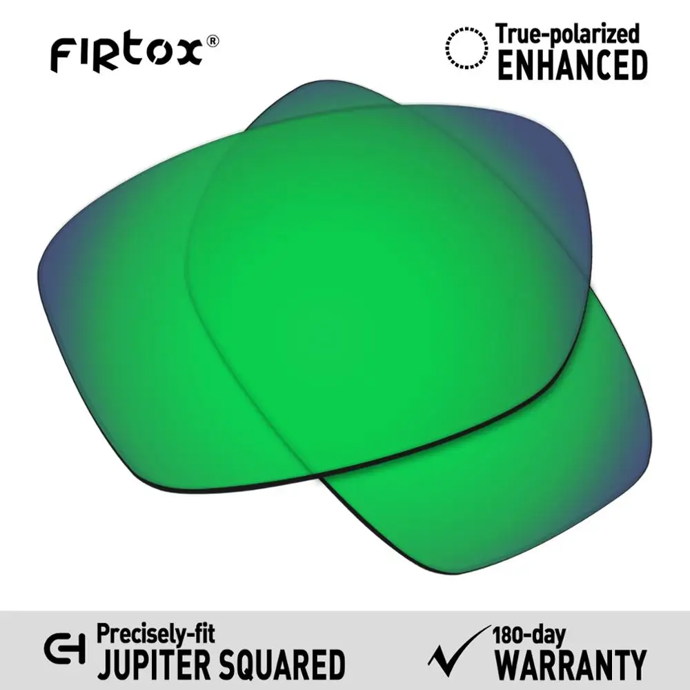 Green-Polarized Firtox поляризационные Сменные рассеиватели UV400 для солнцезащитных очков ocley Jupiter в квадрате OO9135(Только Совместимые линзы - Цвет линз: Green-Polarized