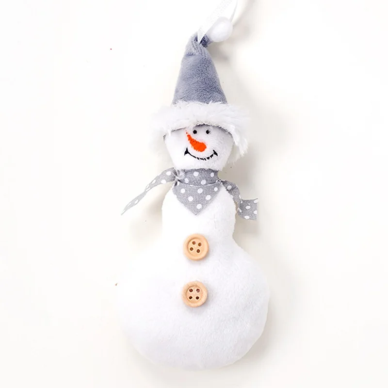 grey snowman 1 шт. забавная Рождественская елка украшение кулон серый синий Санта Клаус Снеговик кукла Висячие украшения Рождественские украшения для дома - Цвет: grey snowman