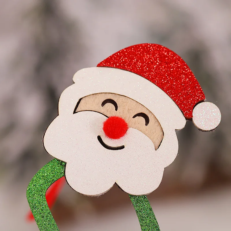 Рождественский мультяшный орнамент для очков платье вечерние Санты игрушки