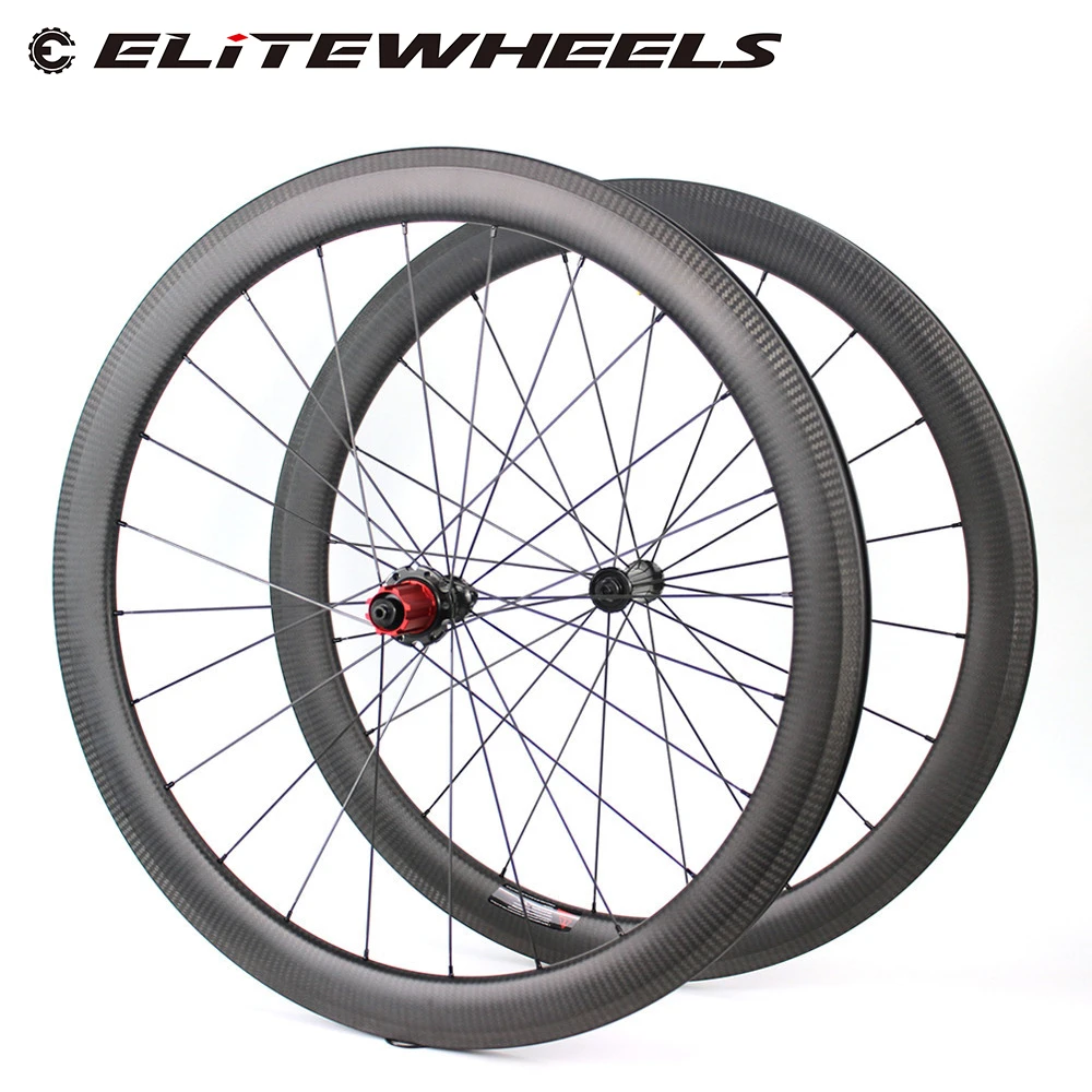ELITEWHEELS шоссейные велосипедные Углеродные колеса 700c бескамерная покрышка