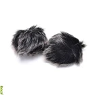 Чехол для микрофона из искусственного меха темно-серого цвета, 1 шт.