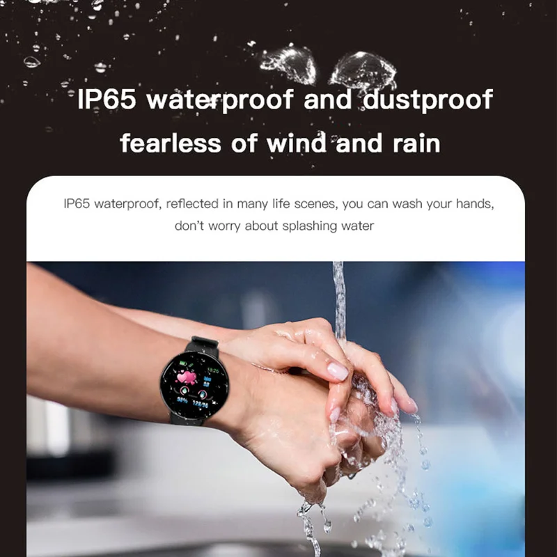2019 Bluetooth Смарт часы мужские круглые с тонометром женские водонепроницаемый