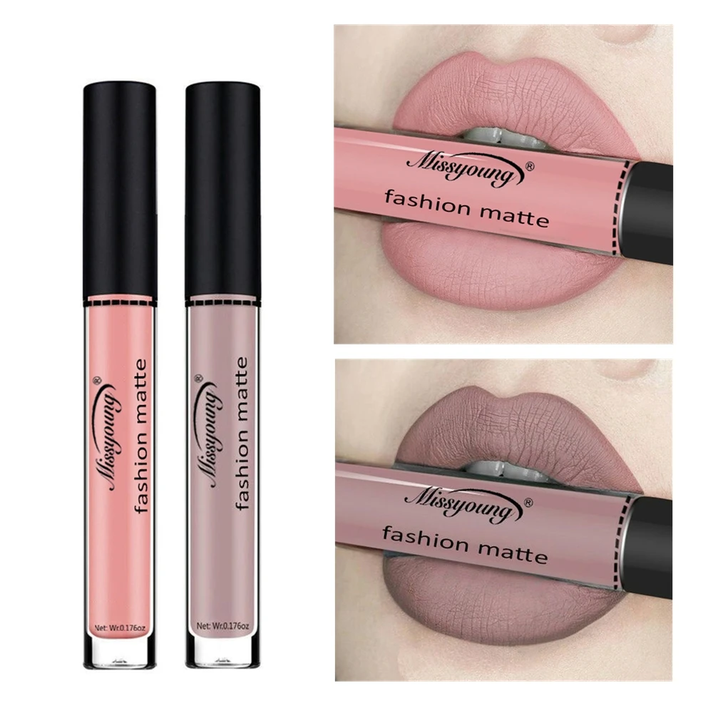 Новая брендовая водостойкая матовая помада для макияжа коричневая красная