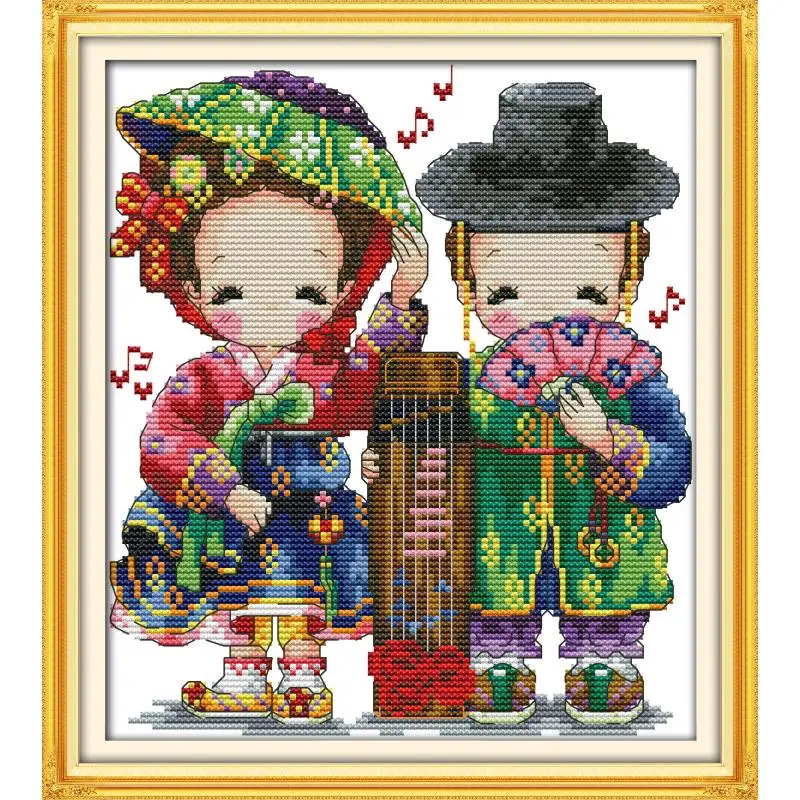 Joy Sunday Романтическая любовь Корейская свадьба вышивка крестиком 11 и 14 карат