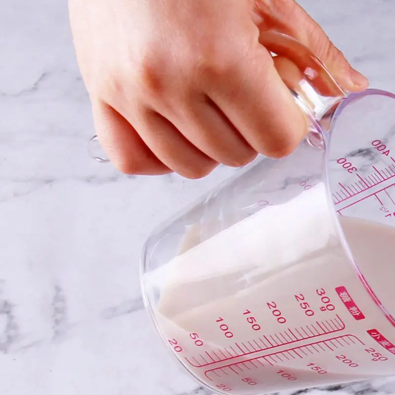 

250/500ml Graduated Clear Plastic Measuring Cup for Jug Pour Spout Liquid Measurement Container Kitchen Supplies