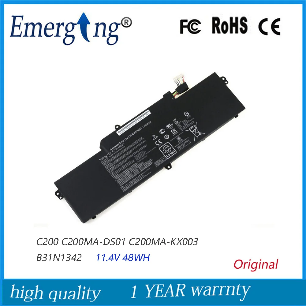 

Оригинальный аккумулятор B31N1342 для ноутбука ASUS Chromebook C200M C200MA C200MA-DS01 Series (3ICP7/11,4), 60/82 в, 48 Вт · ч