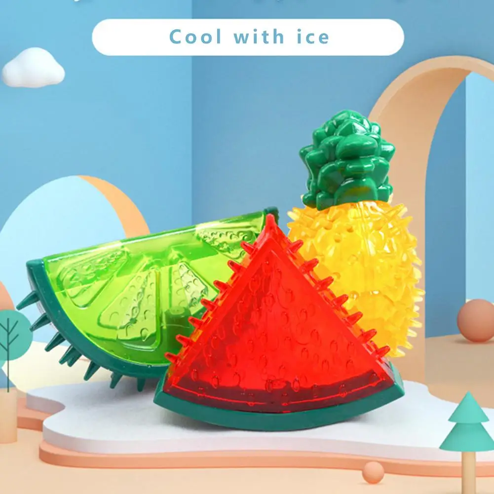 Жевательная игрушка для собак охлаждающая жевательная жевания фруктов лимона