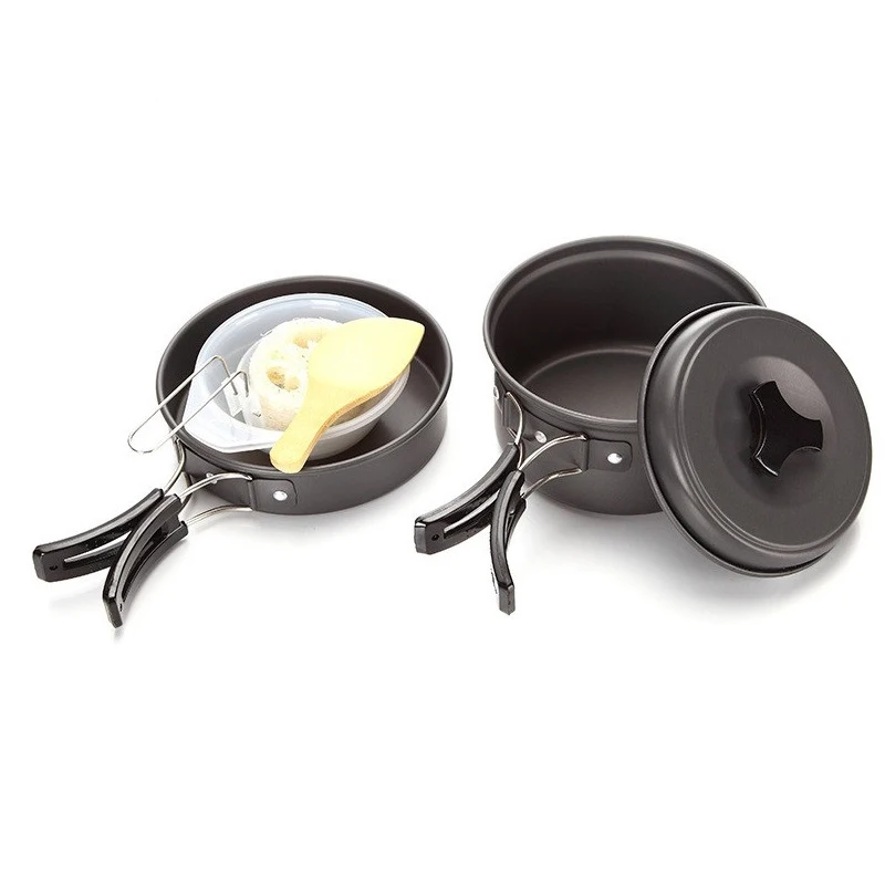 Дорожная посуда кастрюли сковорода кофейный чайник набор для пикника уличная
