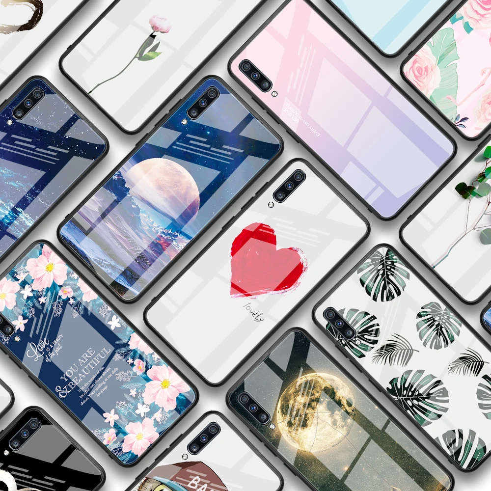 Чехол-накладка для Samsung Galaxy A71 A51 A50S A30S A70 A50 A30 A20 A10 S10e S10 Plus из закаленного стекла |