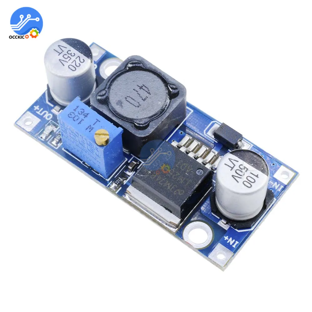 5 шт. встроенный понижающий модуль LM2596S LM2596 3 2 40 В до 1 25 35 в Регулируемый источник