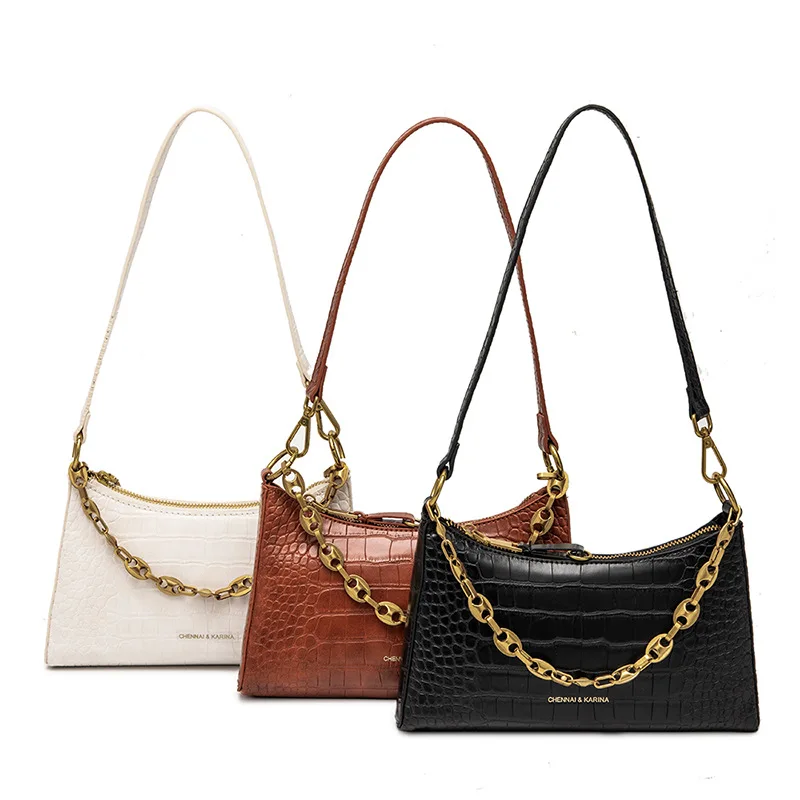 

Temperament Small Bags Womens 2021 Retro Trendy Shoulder Bag French Fashion Chain Armpit Bag Purses and Handbags Shoulder Bag