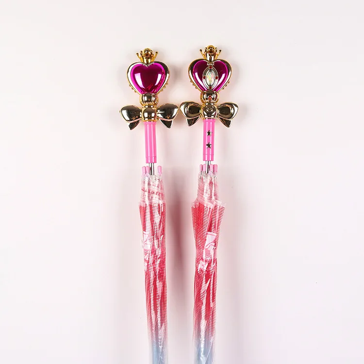 Sailor Moon Umbrella Magic Stick Wand Anime Action Figure Print PED Cartoon Creative Cosplay Long Handle Tsukino Usagi Prop Doll