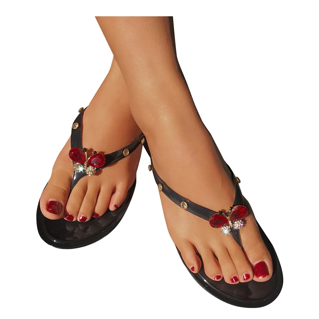 Женские летние шлепанцы Вьетнамки Нескользящая дышащая обувь на плоской подошве