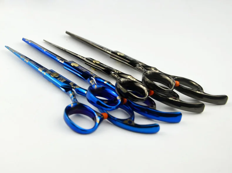 Синие черные Профессиональные парикмахерские ножницы зубные бытовые Острые