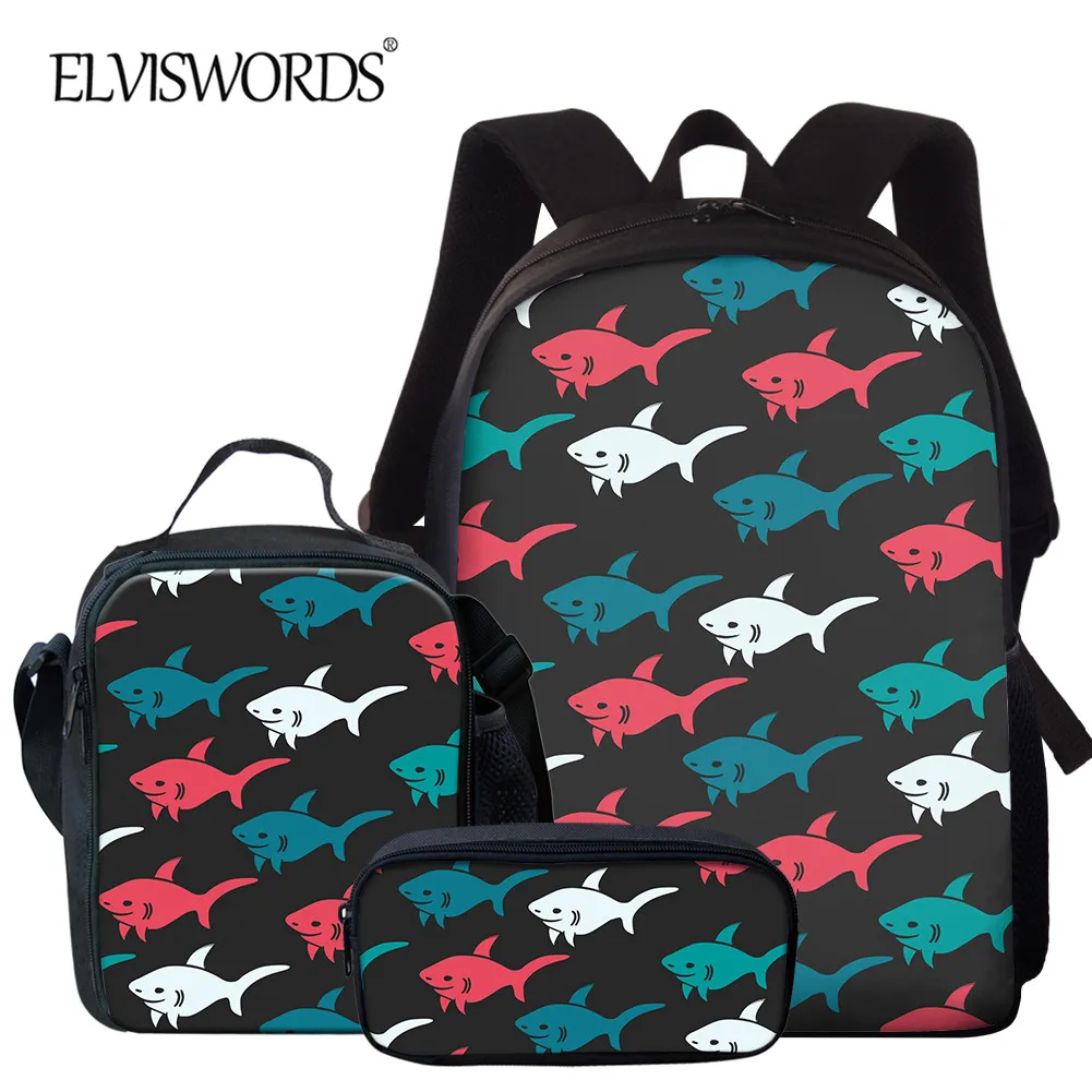 

2020 новая детская крутая мультяшная сумка в форме акулы для учеников начальной школы 3 шт./компл. школьный рюкзак для детей
