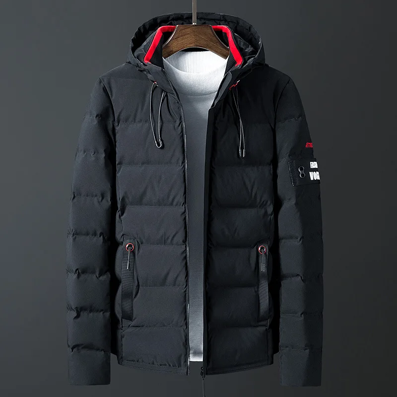 Уличная мода зимняя куртка для мужчин с капюшоном Толстая теплая парка s Зимнее