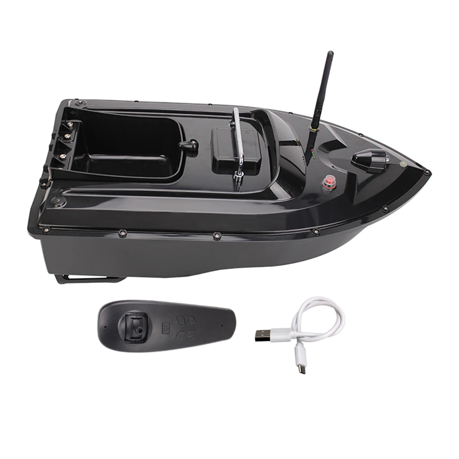 500M Remote Control RC Fishing Bait Boat Auto Cruise Control 1.5KG Loading RC Nesting Boat Fish Finder - Black