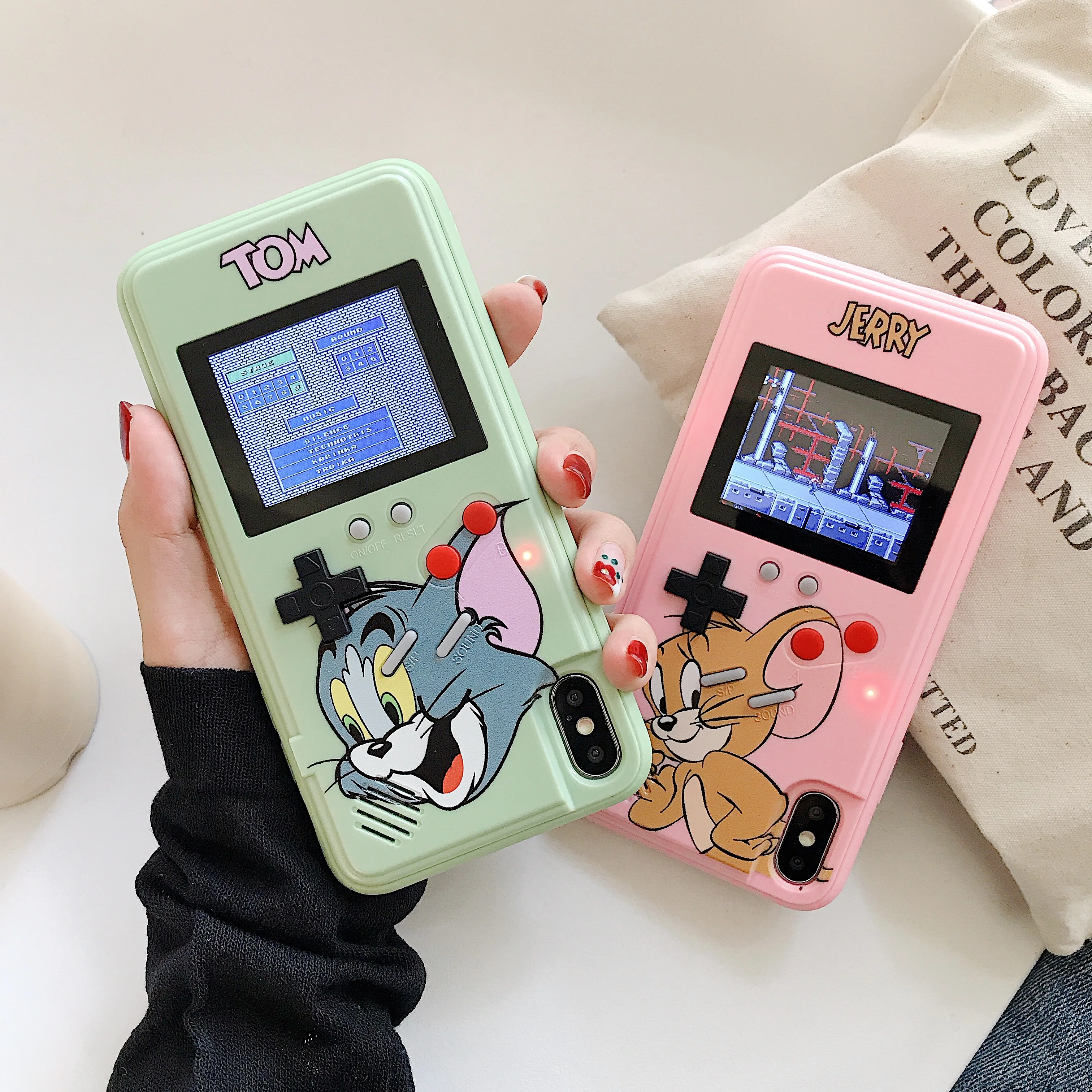 Мультипликационный цветной дисплей игровой чехол для телефона для iPhone 11 Pro Max 6 6s 7 8 Plus X XS XR XSMax для huawei P30 для samsung S10 Game boy