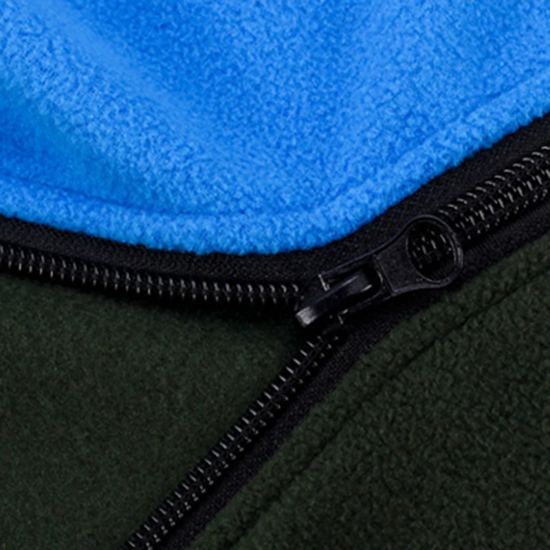 2x односторонний флисовый спальный мешок портативный наружный для кемпинга