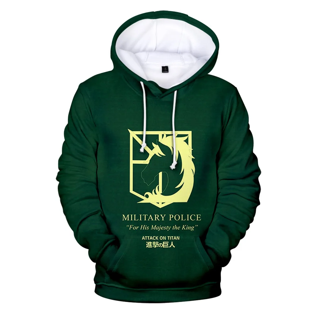 

Japanese Anime Attack On Titan Hoodie Eren Levi Mikasa 3D Print Cosplay Costume Sweatshirts Hoodies Men