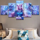 KDA ALL OUT Ahri Холст Картина LOL игра плакат Сексуальная Девушка настенное искусство картина домашний декор Лига Легенд игра фигурка хороший подарок