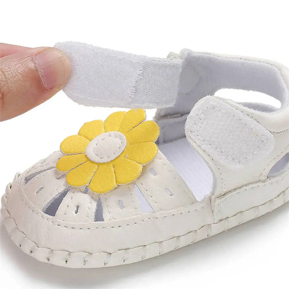 Босоножки для маленьких девочек летние милые От 0 до 2 лет принцессы с цветочным