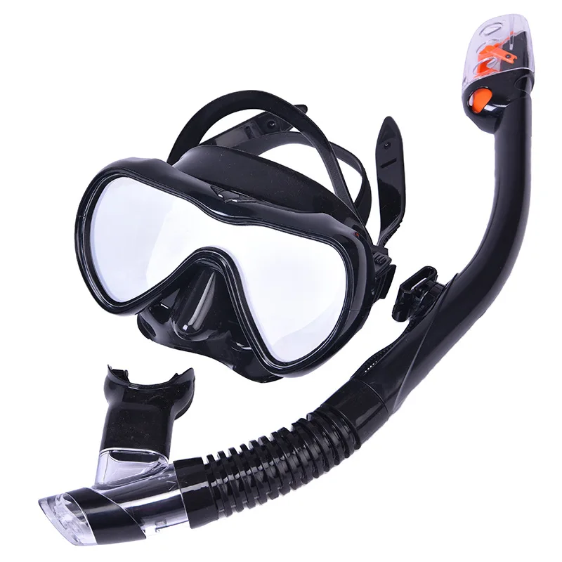 

Frameless Scuba Diving Mask Set Anti-Fog Scuba Diving Swimming Pool Mask with Tempered Glass Lens Anti-Leak Easy Breathing Snork