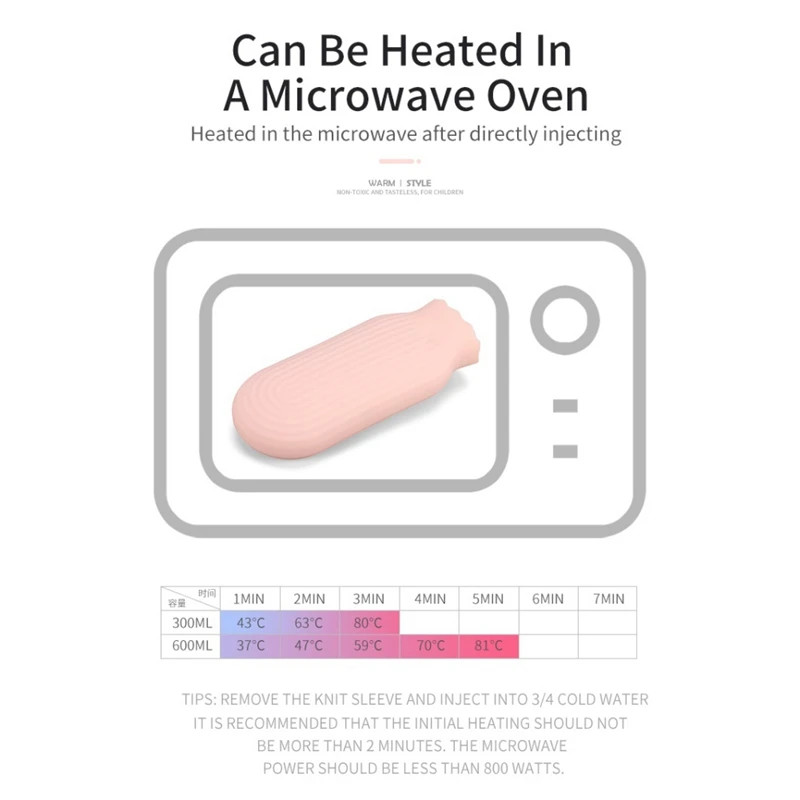 

New Using Method Silicone Hot Water Bottle /Ice Bag Reusable Hand warmer Safety Explosion-proof Portable Sift-proof Water Bag s