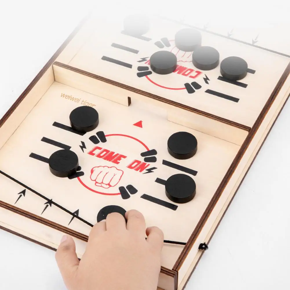 Board Game Table Hockey Board-Game Set Wooden Fast Sling Puck For Child Family Entertainment Dropshipping | Спорт и развлечения