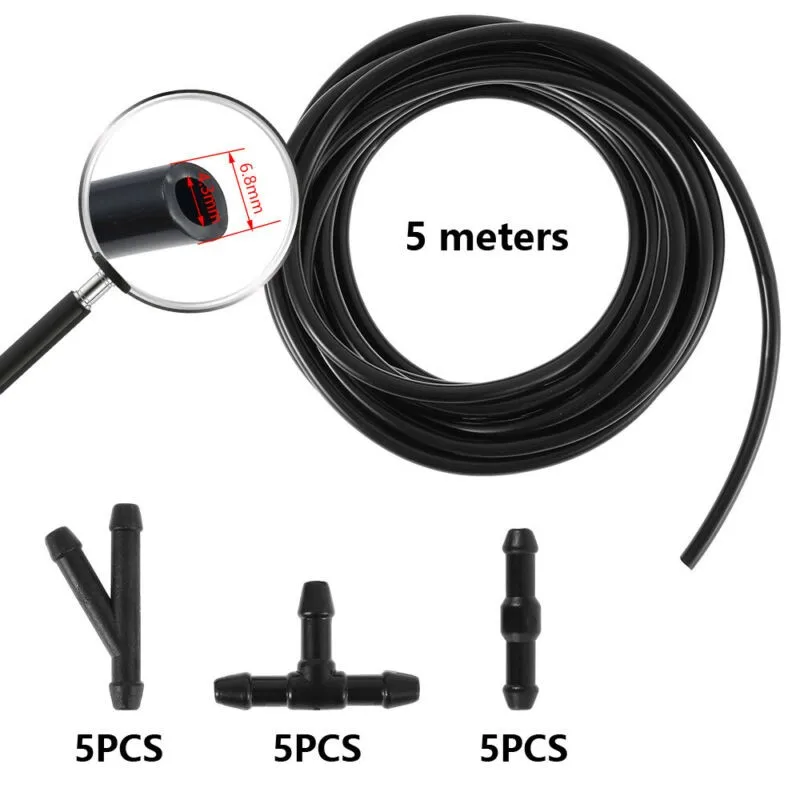 

500cm Windshield Washer Hose Connector For Nozzle Pump Tool Parts Replacement