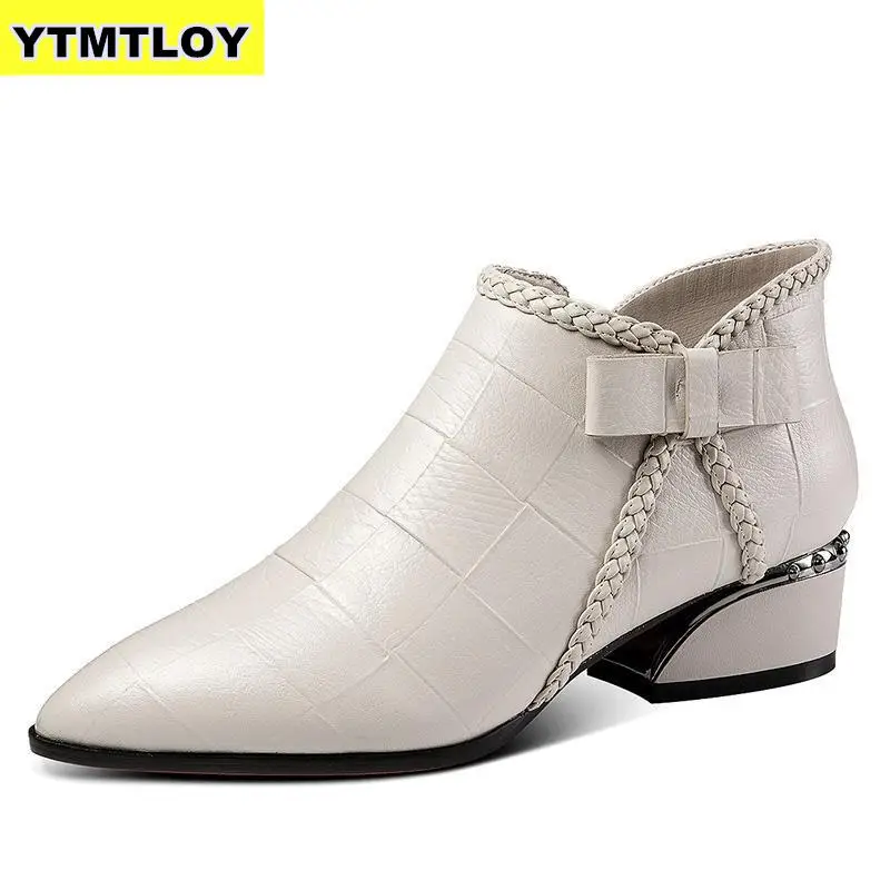 

Plus Size 42 Ankle Boots Women Platform Lace Up Buckle Shoes Thick Heel Short Boot Ladies Casual Footwear Botas Mujer High Boot