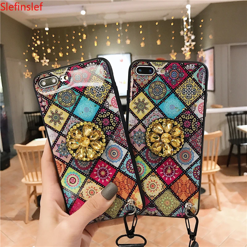 Блестящий Мраморный бриллиантовый кольцевой держатель силиконовый чехол для