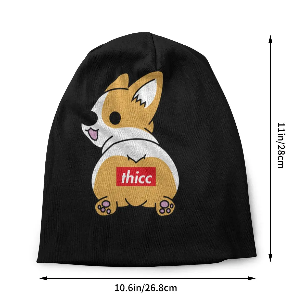 Шапка-бини Thicc унисекс теплая вязаная шапка в стиле хип-хоп для взрослых осени и