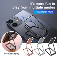 double magic magnetic car phone holder stand for iphone xr metal ring phone holder foldable desk stand mobile phone multi angle