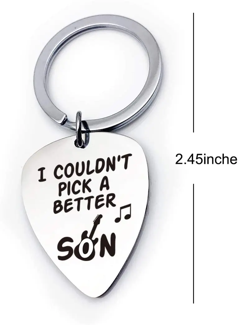 Брелок для гитары из нержавеющей стали Лучший музыкальный подарок сына