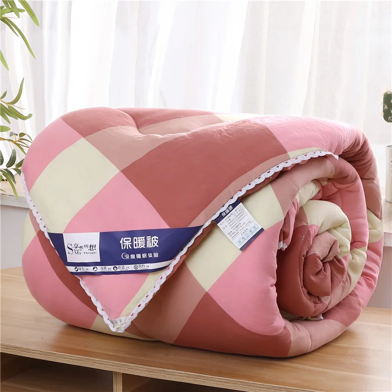 Зимнее одеяло утепленное с ананасовой сеткой мягкое моющееся теплое из хлопка и