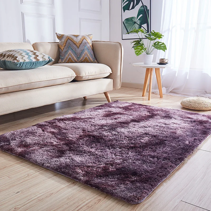 Ombre Purple Мягкий Пушистый Плюшевый большой 3 см ворсистая зона ковер для гостиной Спальня диван Обеденная коврик, напольный ковер для дома декоративные коврики D20 - Цвет: Ombre Purple