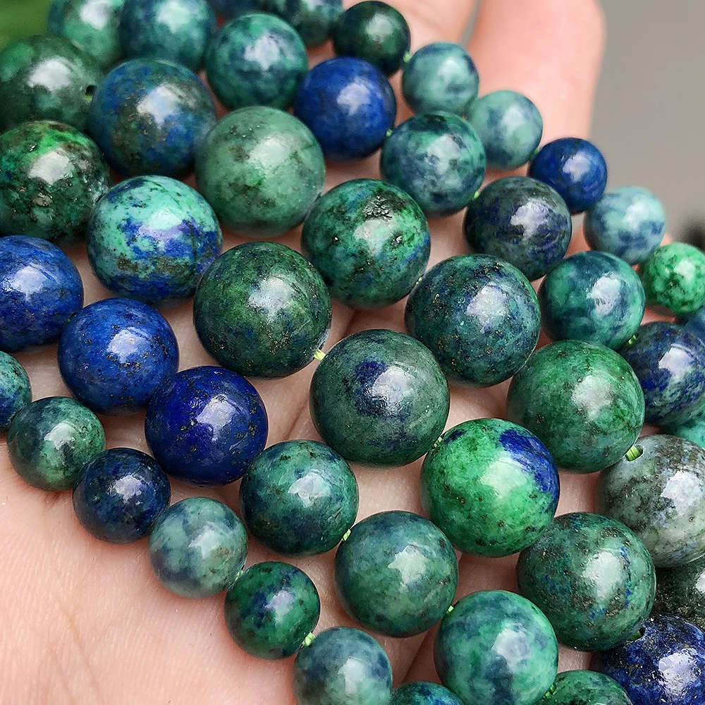 

AAA Natural Stone Azurite Lapis Lazuli Round Loose Spacer Beads for Handicrafts Jewelry Making Accessories 6/8/10/12mm
