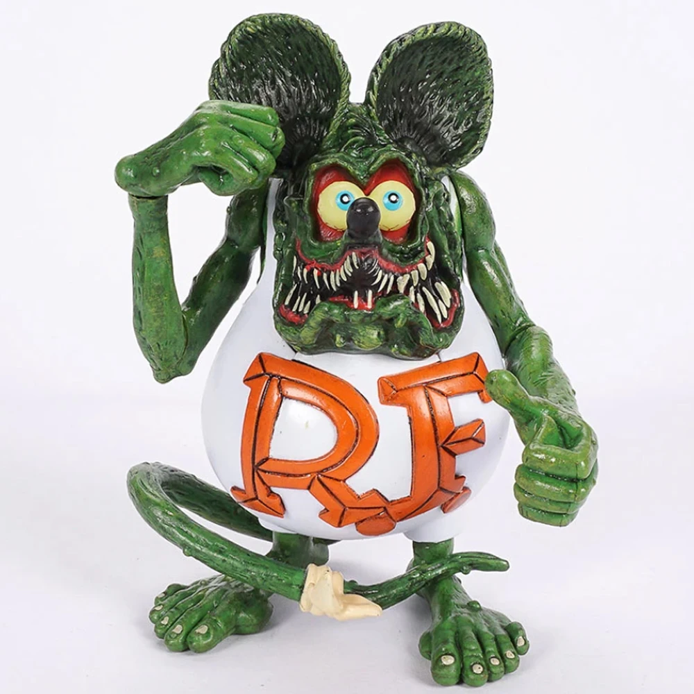 

Anime Figure Movable Ratfink Joint PVC Action Figure Rat Fink Mouse Collectible Model Toy Doll Brinquedos Birthday Gift