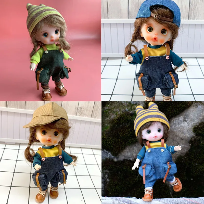 1 комплект Модный комбинезон + футболка с длинным рукавом носки шляпа одежда для