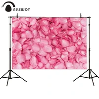 allenjoy petal backdrop rose flower spring wedding marriage valentines day 14th february background photocall boda polyester