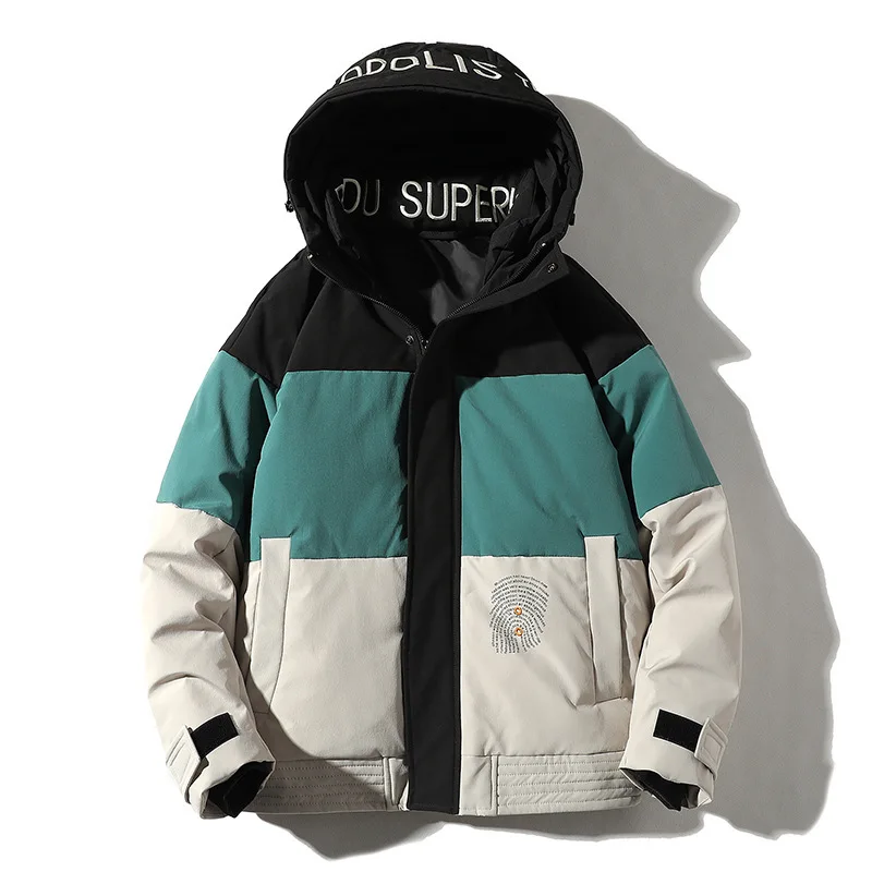 

2020 Winter New Men's Down Jacket Fashion Tide Brand Thick Streetwear Wild Winter 90% White Goose Down Warm Coat Jacket Men