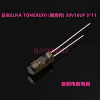 20pcs elna tonerex ii 10uf 50v 5x11mm rob 50v10uf tuner audio capacitor 50v10uf tonerex2 10uf50v