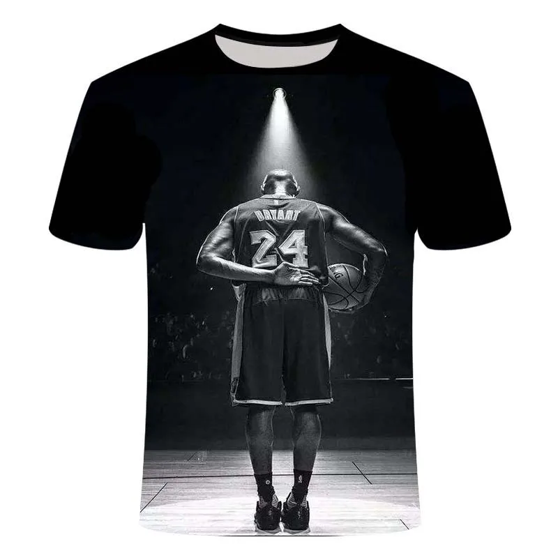

2021 new 3D printing T-shirt Kobe commemorative sports short-sleeved men and women couple T-shirt