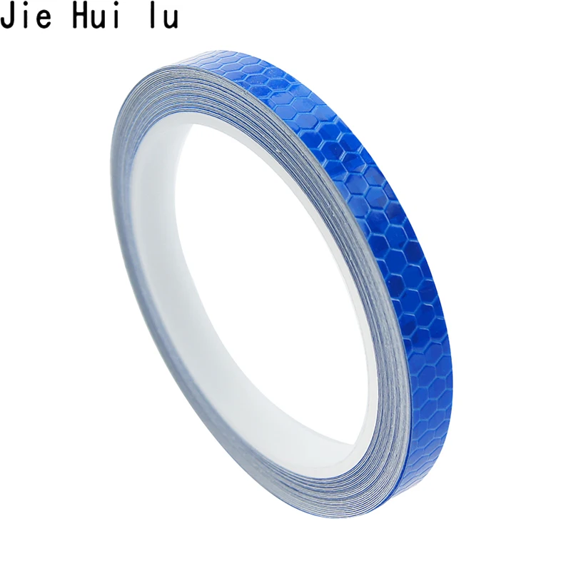 1cm*8m Reflective Stickers Motorcycle Bicycle Reflector Bike Cycling Security Wheel Rim Decal Tape Fluorescent Waterproof