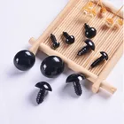 100 шт. 6-16 мм плюшевая кукла, игрушечный медведь, черные пластиковые винтовые глаза, материалы для рукоделия, мягкие игрушки, глазные яблоки, аксессуары для декора